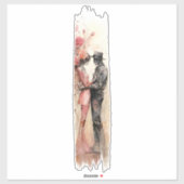 Romantische omhelzing penseelstreekverf sticker (Vel)