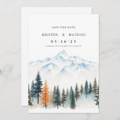 Romantische online berg save the date (Voorkant / Achterkant)