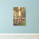 Romantische ontmoetingsplaats (door Edmund Blair L Canvas Afdruk (Insitu (Houten vloer))