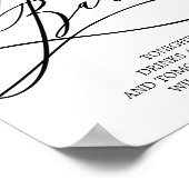 Romantische Open Bar voor kalligrafie Poster (Hoek)