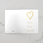 Romantische Open Hart Liefde Folie Wenskaart (Buiten Laag)