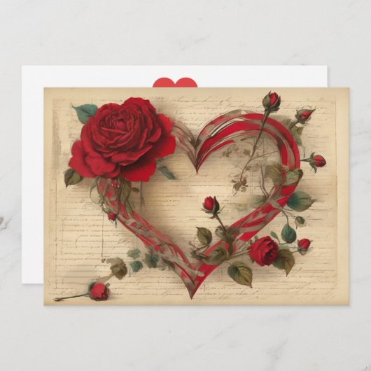 Romantische  oprechte geliefden Gedicht Keepsake Feestdagenkaart (Voorkant / Achterkant)