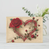 Romantische  oprechte geliefden Gedicht Keepsake Feestdagenkaart (Staand voorkant)