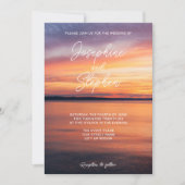 Romantische Oranje zonsondergang over Lake Serene Kaart (Voorkant)