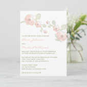 Romantische Orchidee bruiloft uitnodiging (Staand voorkant)