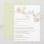 Romantische Orchidee bruiloft uitnodiging (Voorkant / Achterkant)