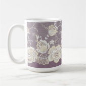 Romantische Orchidee Paarse Bloem Bruiloft Koffiemok (Links)