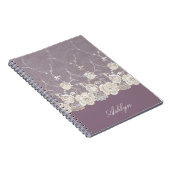 Romantische orchidee Paarse bloem Notitieboek (Rechterzijde)