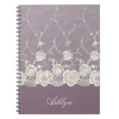 Romantische orchidee Paarse bloem Notitieboek (Voorkant)