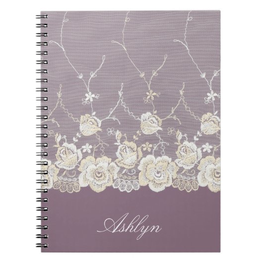 Romantische orchidee Paarse bloem Notitieboek (Voorkant)