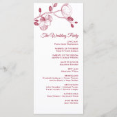 Romantische orchideeën elegant modern trouwprogram menu (Achterkant)