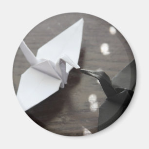 romantische origami cranes magneet