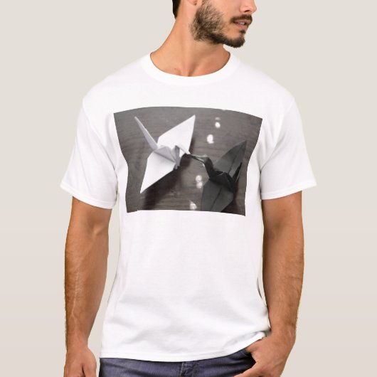 romantische origami cranes t-shirt (Voorkant)