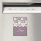 Romantische Orkidee Paarse Bloemige Liefde Magneet (Insitu (Vaatwasser))