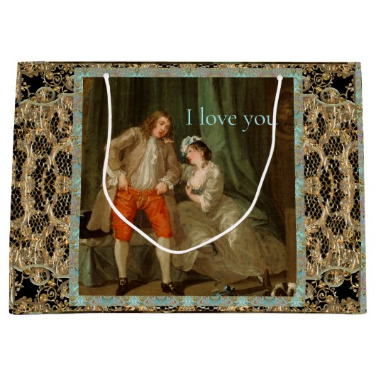 Romantische Oude Wereld Levendig Alle Occasie Groot Cadeauzakje (Voorkant)