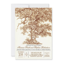 Romantische ouwe eikenboom, trouwe bruiloft