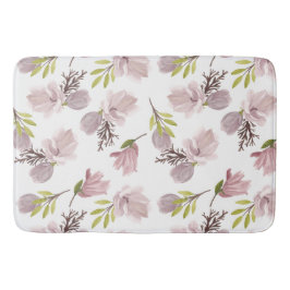 Romantische overeenkomende florale waterverf badmat