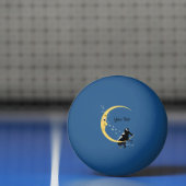 Romantische paar op de hoekige halve maan pingpongbal (Net)