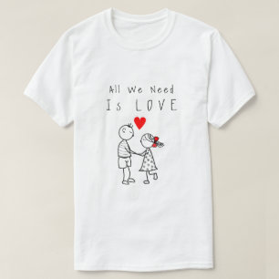 Romantische paar T-shirt tekst - alles wat we nodi