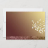 Romantische paardebloem tuin bruiloft kaart (Achterkant)