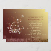 Romantische paardebloem tuin bruiloft kaart (Voorkant / Achterkant)