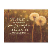 Romantische paardenbloem bloesems Save the Date br