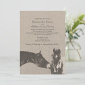 Romantische  paardenweddenschappen kaart (Staand voorkant)