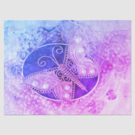 -Romantische Paars-roze losse vlinder Tissuepapier