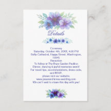 Romantische Paarse Blauwe Botanische Waterverf bru