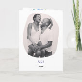 Romantische Paarse Blauwe Botanische Waterverf bru Programma (Achterkant)