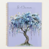 Romantische paarse bloeiende boom planner (Voorkant)