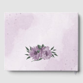 romantische paarse bloemen botanische bruiloft gastenboek (Achterkant)