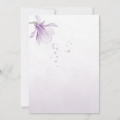 romantische paarse bloemen botanische bruiloft kaart (Achterkant)