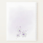 Romantische paarse bloemen bruiloft planner (Achterkant)
