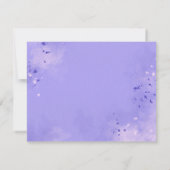 Romantische Paarse Bloemen Huwelijk RSVP Kaart (Achterkant)
