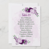 Romantische paarse bloemen zitkaart kaart (Voorkant)