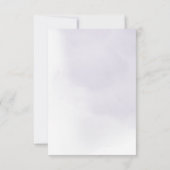 Romantische paarse bruiloft kalligrafie dank u bedankkaart (Achterkant)