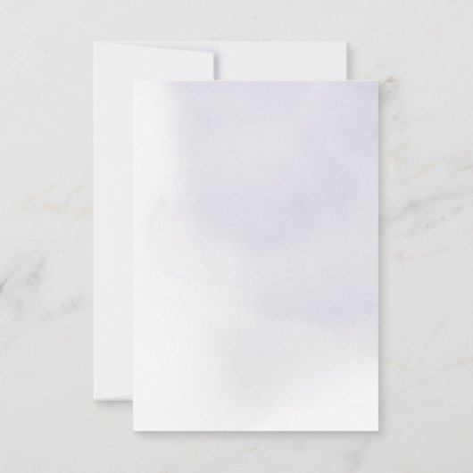 Romantische paarse bruiloft kalligrafie dank u bedankkaart (Achterkant)