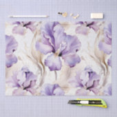 Romantische Paarse Crème Iris Bloem Bruiloftsdouch Tissuepapier (Craft)