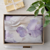 Romantische Paarse Crème Iris Floral Vrijgezellenf Tissuepapier (Geschenk)
