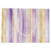 Romantische paarse crème Iris strepen Bruidsdouche Groot Cadeauzakje (Achterkant)