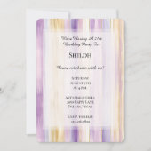 Romantische Paarse Crème Iris Stripes Verjaardag Kaart (Voorkant)