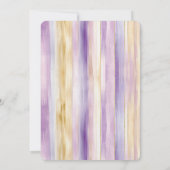 Romantische Paarse Crème Iris Stripes Vrijgezellen Kaart (Achterkant)