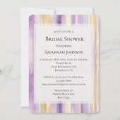 Romantische Paarse Crème Iris Stripes Vrijgezellen Kaart (Voorkant)