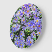 Romantische Paarse Daisies Grote Klok (Hoek)