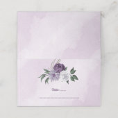 Romantische paarse en witte florale griep plaatskaartje (Buitenkant ongevouwen)
