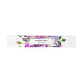 Romantische Paarse Floral Invitation Belly Band Uitnodigingen Wikkel (Vlak)