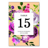 Romantische Paarse Floral Weddenschappen Kaart (Voorkant)