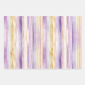 Romantische Paarse Gouden Iris Bloemen Bruiloft Inpakpapier Vel (Voorkant 2)