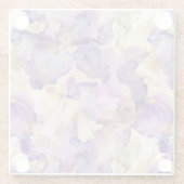 Romantische paarse gouden iris bloemrijke bruids d glazen onderzetter (Achterkant)